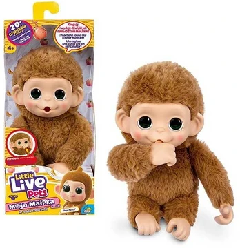 Cobi Maskotka interaktywna little live pets - mini małpka pepi peach