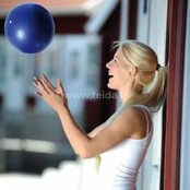 SISSEL® Pilates Soft kamuolys, 22 cm, mėlynas kaina