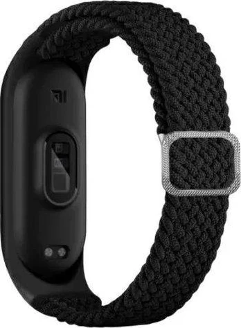 Beline Beline dirželis Mi Band 5/6 Textile juoda/juodas