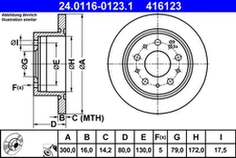 ATE 24.0116-0123.1 Brake Disc