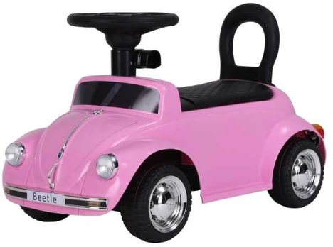 Megaleg VW Beetle Classic Gåbil m/lædersæde, Rožinė