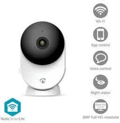 Indoor Camera Nedis Smartlife Wifi, motion sensor, night vision, white