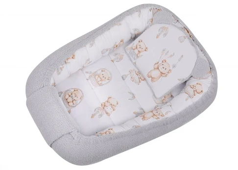 Cocoon - 678 - with pillow - BOUCLA - GREY