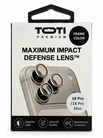 TOTI PREMIUM Anti-broken Lens protector for iPhone 18 Pro / 18 Pro Max Juodas