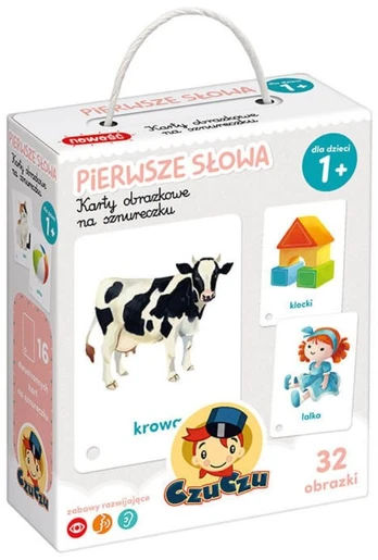 Edukacinės kortelės CzuCzu Picture Cards First Words 812911, 13.5 cm, Lenkų, įvairių spalvų