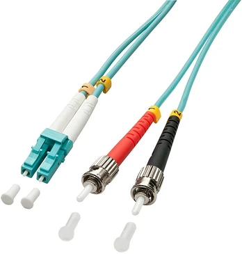 Lindy Fiber Optic Patchcord LC/ST, OM3, 50/125um, Multimode, 3m (46382)