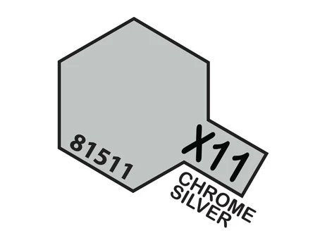 Tamiya X-11 Chromo sidabras akriliniai dažai 10 ml