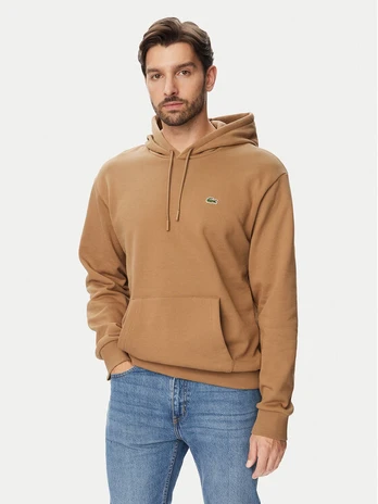 Lacoste Džemperis SH8863 Šviesiai ruda Relaxed Fit