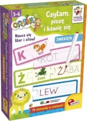 Edukacinės kortelės Lisciani Set Carotina I Play Read And Write Animal, įvairių spalvų kaina
