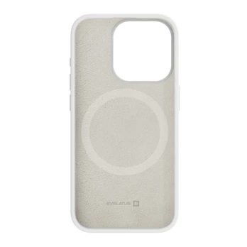 Evelatus iPhone 15 Pro Premium Magsafe Soft Touch silikoninis dėklas, Apple White
