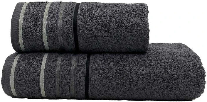RIPOSO rankšluostis Stripe Anthracite 70x140 cm
