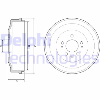 Stabdžių būgnas DELPHI BF558