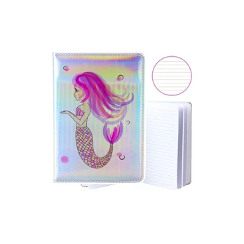 Lean Mermaid Holographic Lined Notebook A5 80 Sheets
