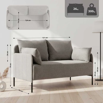 Mville Ziden Dvivietė sofa, audinys