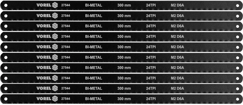 Vorel BI-METALINIS PJŪKLAS, 10 Vnt.
