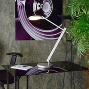 LED stalinis šviestuvas "Adhara", 3 pakopų, sidabrinis