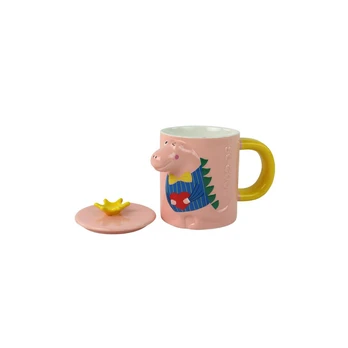 Lean Dinosaur Rožinė Dinosaur Infuser Mug 400 ml