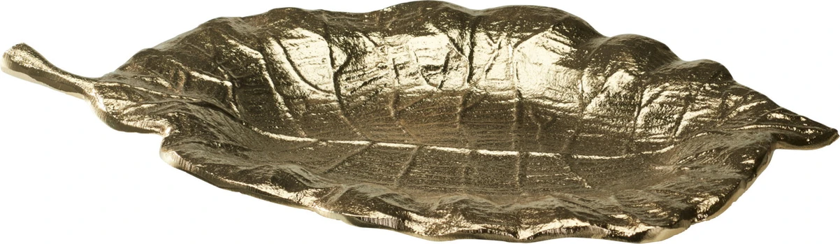 Dekoratyvinė lėkštė LEAF, auksinės sp., 21 x 35 cm