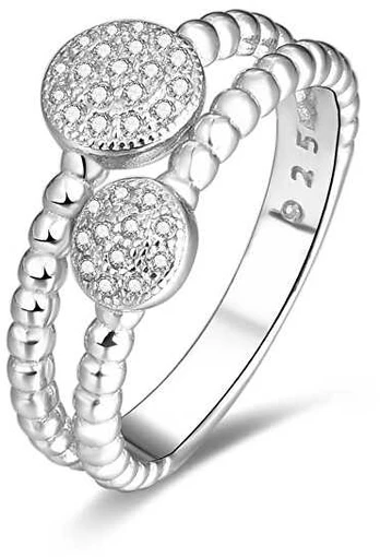 Beneto Sidabrinis ring with zircons AGG335