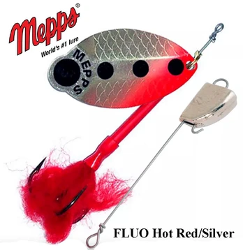 Blizgė Mepps Lusox FLUO Hot Red/Silver 20 g