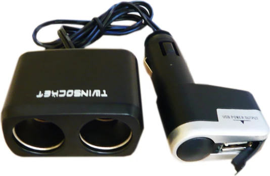 Skirstytuvas 2 lizdų 12 V USB