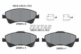 TEXTAR 2466801 Brake pad set kaina