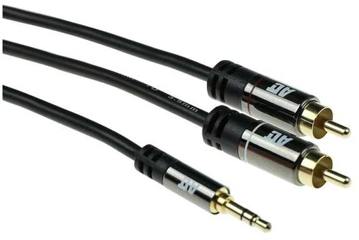 ACT 2XRCA - 3.5MM ST M/M BK 10M