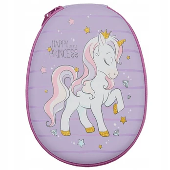 Kayet Unicorn Oval Pencil Case with Accessories - Purple