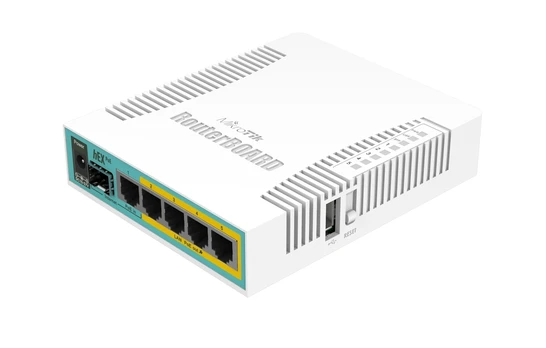 Maršrutizatorius 5 prievadų MikroTik hEX PoE RB960PGS-PB