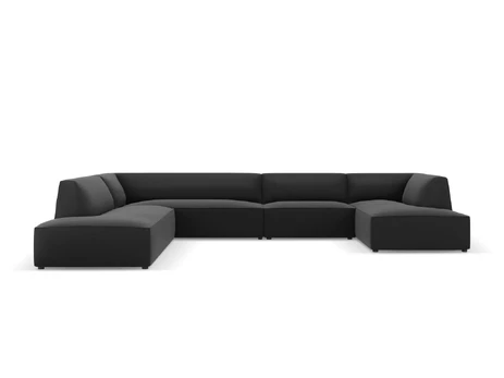 Leather Imitation Modular Panoramic Left Corner Sofa, "Siena", 7 Seats, 366x273x69 Made in Europe