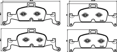 Stabdžių trinkelių rinkinys, diskinis stabdys BREMBO P 85 164 kaina