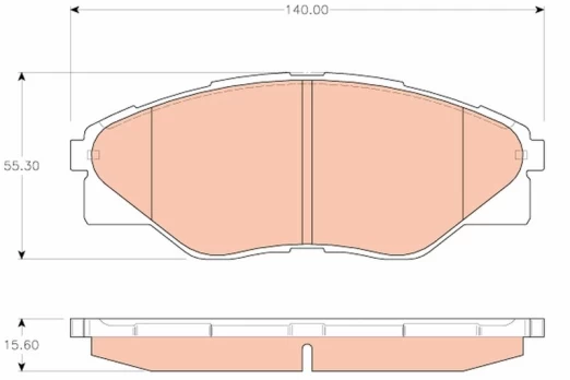 TRW GDB3532 Brake pad set