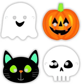 Amscan Halloween friends masker, 8 stk