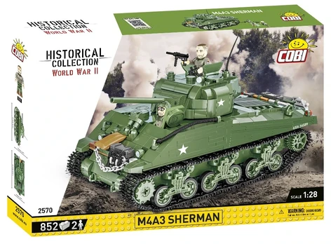 Konstruktorius Cobi Historical Collection WWII M4A3 2570, plastikas