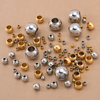 Apvalūs karoliukai, Steel color 3x1.2mm