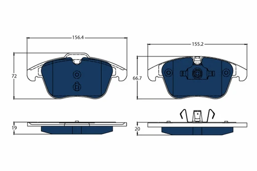 TRW GDB1683BTE Brake pad set