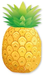 Globos Europe Bv Pineapple napkins, 20 pcs