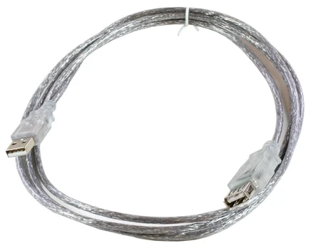 Kabelis USB MicroConnect USB-A - USB-A 1.8 m Permatomas (USBAAF2T)