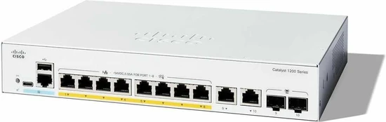 Šakotuvas Cisco Catalyst 1200 8p GE Full PoE 2x1G Combo Switch
