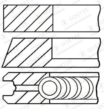 GOETZE 08-139500-00 Piston rings set