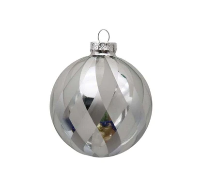 Eglutės žaisliukas Christmas Touch EBG340516, sidabro sp., 8 cm, stiklas