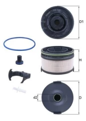 Kuro filtras MAHLE KX 533KIT kaina