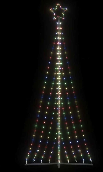 LED Kalėdų eglutė 447 LED Spalvingi 250 cm