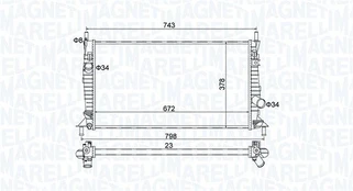 Radiatorius, variklio aušinimas MAGNETI MARELLI 350213157400