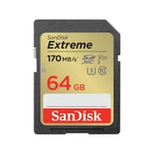 Atminties kortelė Sandisk Extreme SDXC 64GB kaina