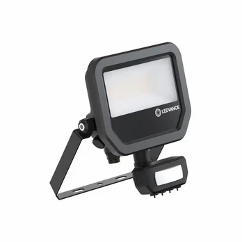 11-17W LED prožektorius FL 20 GEN4, juodas, 4000K, IP65, su judesio davikliu