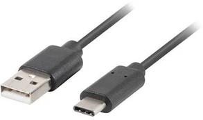 Laidas Lanberg, USB Type C/USB 2.0 Type A, 3 m, juoda