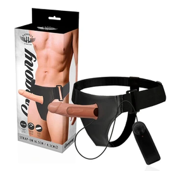 Sekso diržas - dildo HARNESS ATTRACTION GREGORY STRAP-ON EXTENDER VIBRATOR 16,5 x 4,3 cm