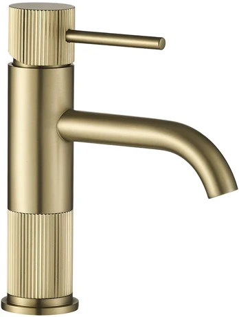 Praustuvo maišytuvas Rea Lungo Stripe Low, Brushed Gold