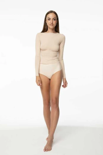Julimex T-shirt Simple Longsleeve Smėlio - smėlio